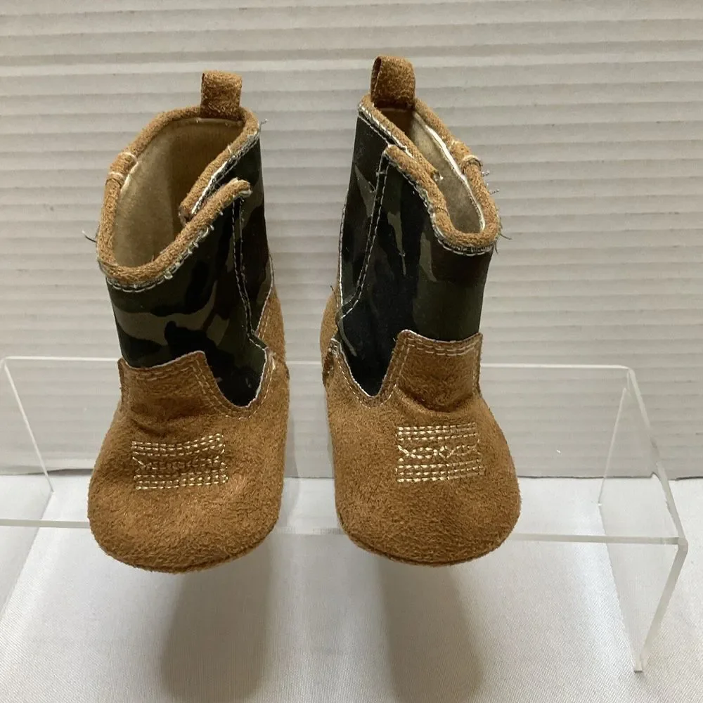 Raising Star Baby Camo Cowboy Boots Hook & Loop Closure‎ 6-9M